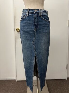 Hudson Jeans Women’s Straight Leg Denim Skirt - Blue